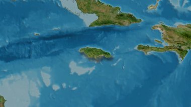 Jamaika haritası - özüt. Gölge. Uydu.
