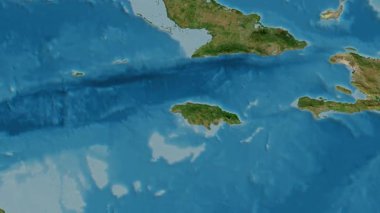 Jamaika haritası - süzül. Gölge. Uydu.