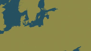 Litvanya haritası - süzül. Gölge. Desen.