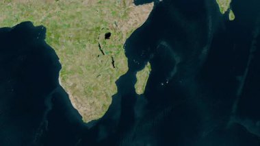 Madagaskar haritası - süzül. Gölge. Uydu.