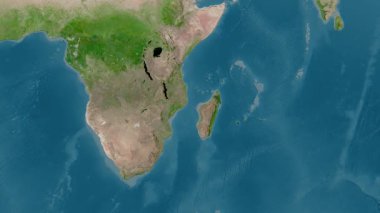 Madagaskar haritası - süzül. Gölge. Uydu.