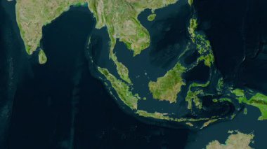 Malezya haritası - süzül. Gölge. Uydu.