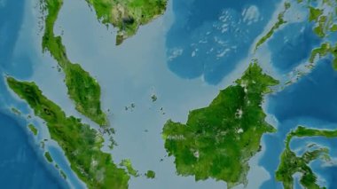 Malezya haritası - sağlam. Gölge. Uydu.