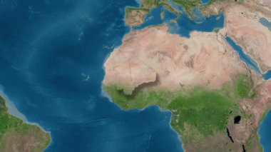 Mali haritası. Gölge. Uydu. Etiketler