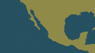 Meksika haritası - sür. Gölge. Desen.
