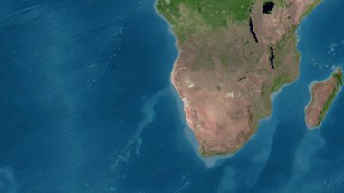 Namibya haritası - süzül. Gölge. Uydu.