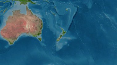 Yeni Zelanda haritası - süzül. Gölge. Uydu.