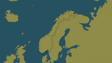 Norveç haritası - sağlam. Gölge. Desen.