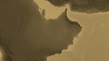 Umman haritası, sür. Gölge. Sepya.