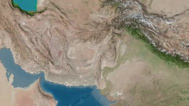 Pakistan haritası - sür. Gölge. Uydu.