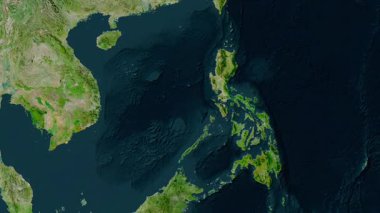 Filipinler haritası - sür. Gölge. Uydu.