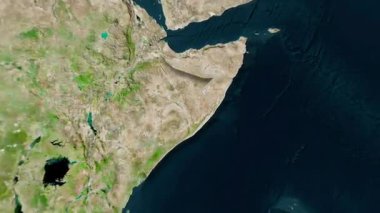 Somali haritası - sağlam. Gölge. Uydu.