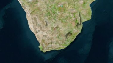 Güney Afrika haritası - sağlam. Gölge. Uydu.