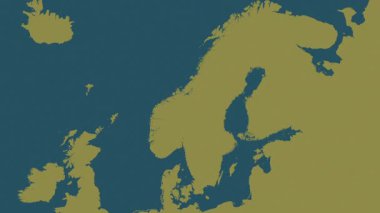 İsveç haritası - sür. Gölge. Desen.