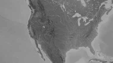 Birleşik Devletler haritası - sür. Gölge. Gri Tonlama.