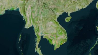 Vietnam haritası - sür. Gölge. Uydu.