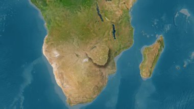 Zimbabwe haritası - özüt. Gölge. Uydu.