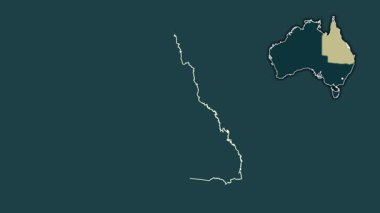 Queensland - Avustralya eyaleti, dışlanmış ve izole edilmiş. Desen