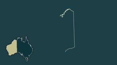 Batı Avustralya - Avustralya eyaleti, dışlanmış ve izole edilmiş. Desen