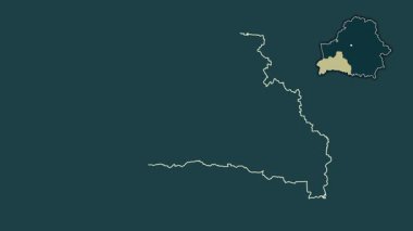 Brest - Belarus bölgesi, boşaltılmış ve izole edilmiş. Desen