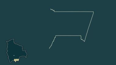 Tarija - Bolivya departmanı, çıkarılmış ve izole edilmiş. Desen