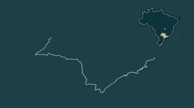 Sao Paulo - Brezilya eyaleti, dışlanmış ve izole edilmiş. Desen