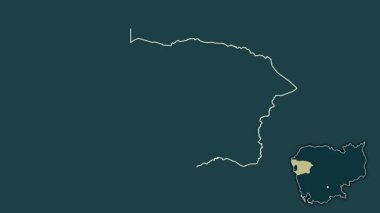 Batdambang - Kamboçya vilayeti, çıkarılmış ve izole edilmiş. Desen