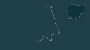 Phnom Penh - Kamboçya belediyesi, boşaltılmış ve izole edilmiş. Desen