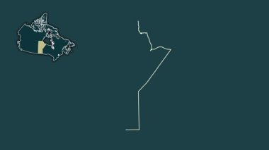 Manitoba - Kanada vilayeti, boşaltılmış ve izole edilmiş. Desen