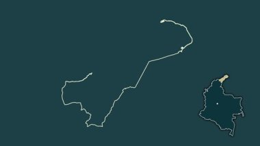 La Guajira - Kolombiya Departmanı, çıkarılmış ve izole edilmiş. Desen