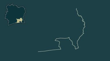 Lagunes - Cote d 'Ivoire bölgesi, boşaltılmış ve izole edilmiş. Desen