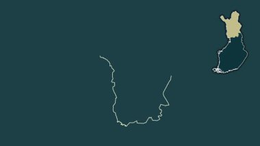 Laponya, Finlandiya, boşaltılmış ve izole edilmiş. Desen