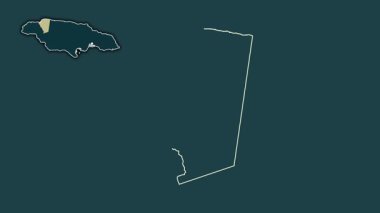 Aziz James, Jamaika, çıkarılmış ve izole edilmiş. Desen