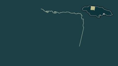 Trelawny, Jamaika, soyutlanmış ve soyutlanmış. Desen