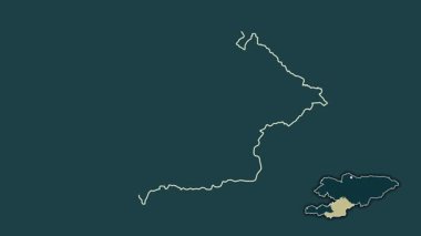 Kırgızistan, soyutlanmış ve soyutlanmış. Desen