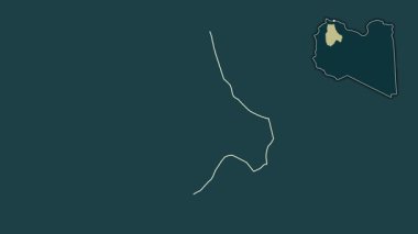 Al Jabal al Gharbi, Libya, sürüldü ve izole edildi. Desen