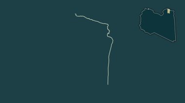 Darnah, Libya, çıkarılmış ve izole edilmiş. Desen