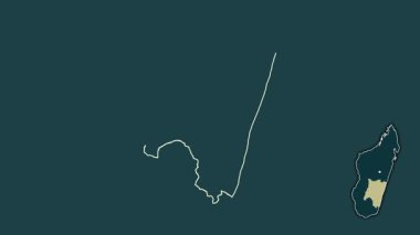 Nişanlısı, Madagaskar, dışlanmış ve izole edilmiş. Desen