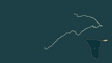 Zambesi, Namibya, çıkarılmış ve izole edilmiş. Desen