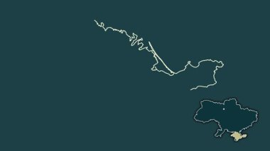 Kırım, Kırım 'la Ukrayna, çıkarılmış ve izole edilmiş. Desen