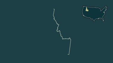 Idaho, Birleşik Devletler, dışlanmış ve izole edilmiş. Desen