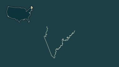 Maine, Birleşik Devletler, dışlanmış ve izole edilmiş. Desen