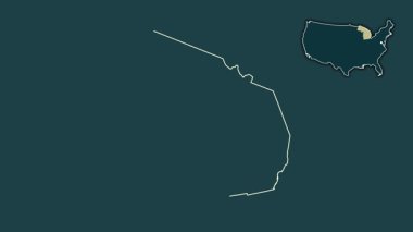 Michigan, Birleşik Devletler, dışlanmış ve izole edilmiş. Desen