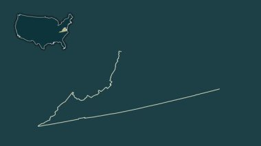 Virginia, Birleşik Devletler, dışlanmış ve izole edilmiş. Desen