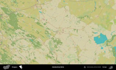 Jaszberenyi jaras. Macaristan 'ın Topografik İnsani Stil Haritası İdari Alanı
