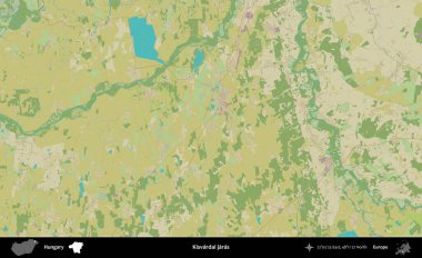 Kisvardai jaras. Macaristan 'ın Topografik İnsani Stil Haritası İdari Alanı