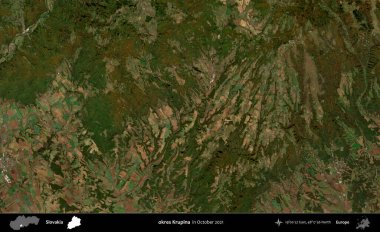 Tamam Krupina. Slovakya 'nın idari alanı, Global Mozaik Sentinel-2' nin Ekim 2021 'de çekilmiş uydu görüntüsü üzerine kurulmuştur.