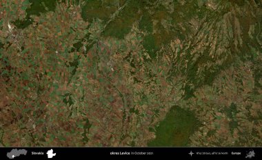 Tamam Levice. Slovakya 'nın idari alanı, Global Mozaik Sentinel-2' nin Ekim 2021 'de çekilmiş uydu görüntüsü üzerine kurulmuştur.