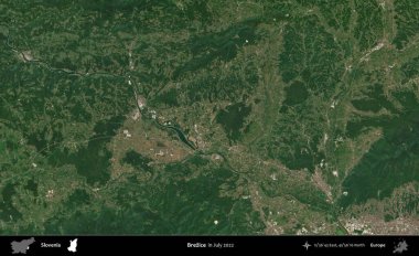 Brezice. Slovenya 'nın idari alanı, Temmuz 2022' de çekilen Global Mozaik Sentinel-2 karolarından oluşan bir uydu görüntüsü üzerine kurulmuştur.
