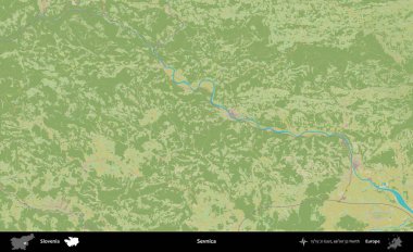 Sevnica. Slovenya 'nın idari alanı Topografik İnsani Stil Haritası